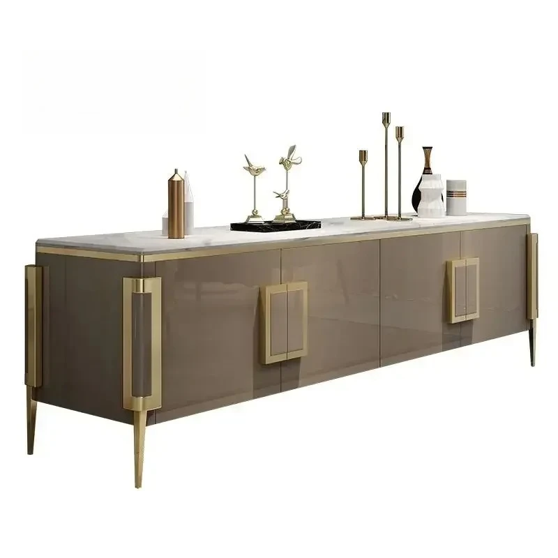 Nordic Style Coffee Table for Living Room Sofa Set Dining Area Buffet Sideboard TV Stand Gold Stainless Steel Modern