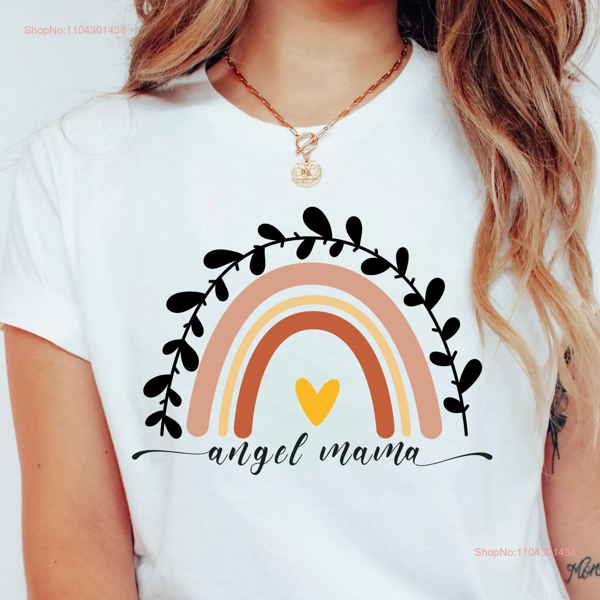 Angel Mama T Shirt Baby Memorial Mom Miscarriage Loss Mother's Day Infant long or short sleeves