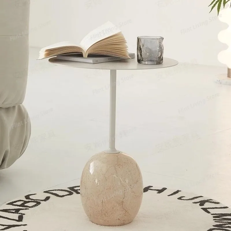 

Nordic Marble Sofa Side Table Designers Modern Creativity Casual Coffee Table Iron Minimalism Home Furniture Stolik Kawowy