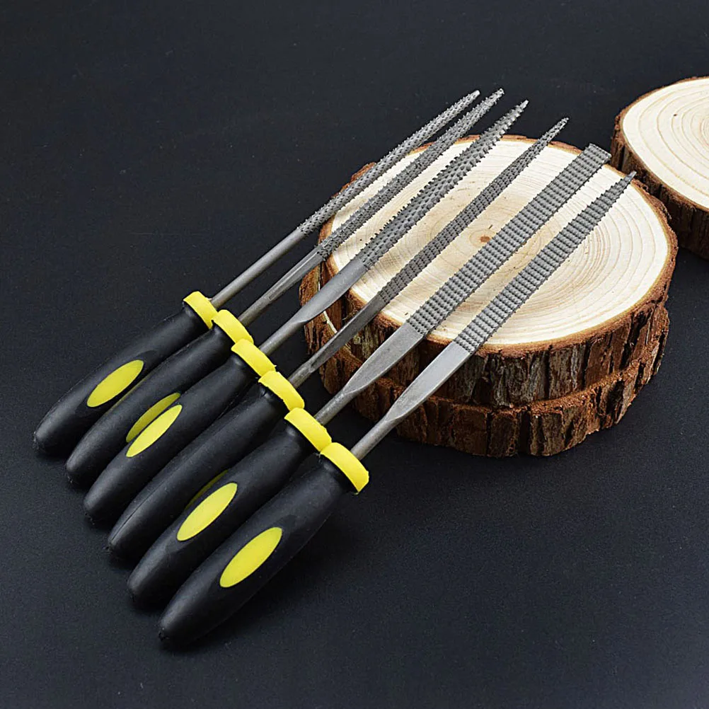 6pcs  Wood Rasp Set 6pcs Carpenter 5x140mm File Carving Tools Double Riffler Tool