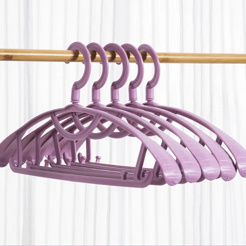 10pcs Traceless clothes hanger, clothes hanging rack, clothes drying rack, household clothes support, plastic coat rack