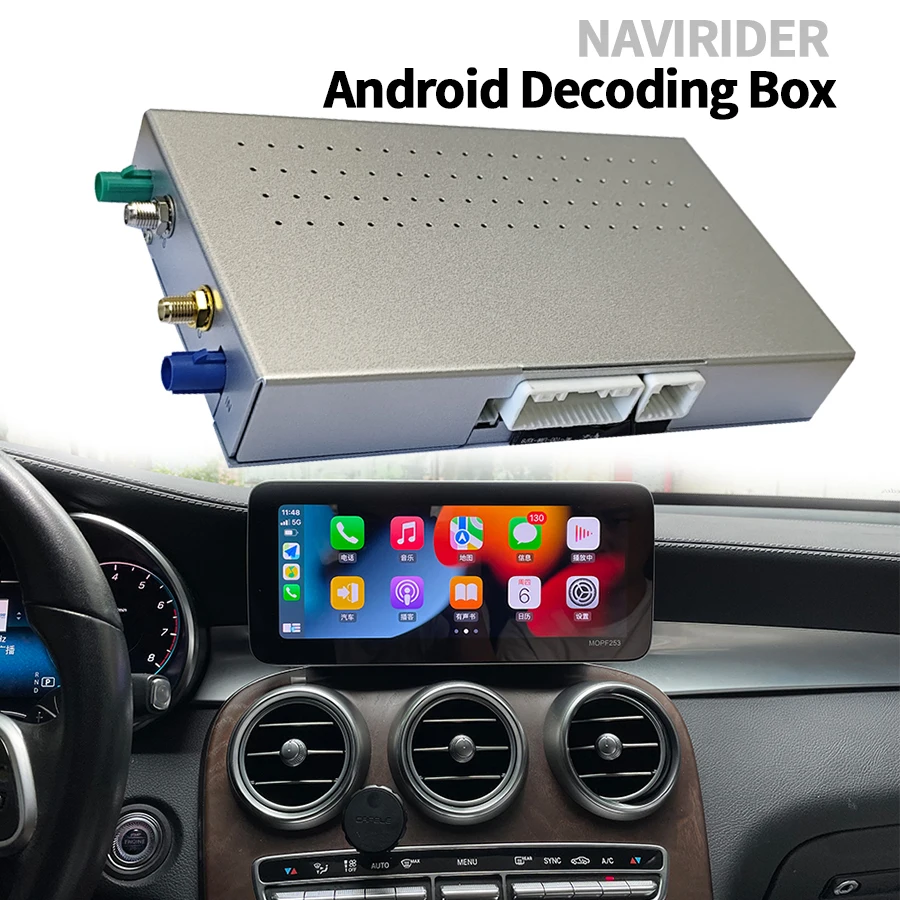 Upgrade NTG 6.0 Qualcomm 680 Android 13 Decoder Box Upgrade Wireless CarPlay For Mercedes Benz GLC V-Class  2022-2013