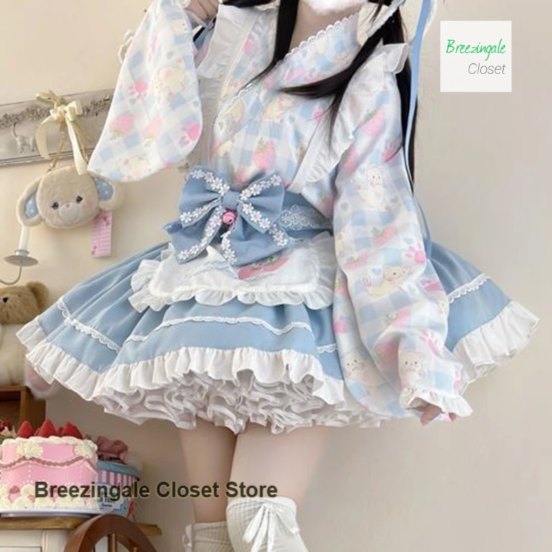 صيف جديد لطيف لوليتا البدلة الأصلية الإناث فساتين راقية يابانية فستان الأميرة الحلو فستان غير رسمي تصميم الجوكر الشعور