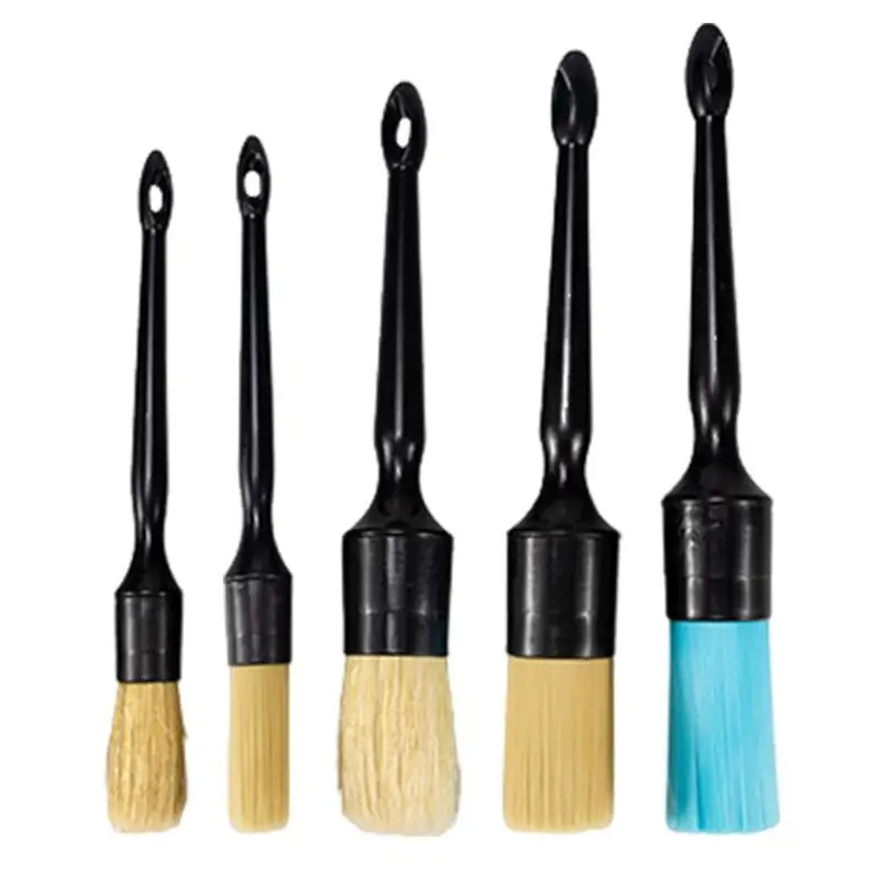 

Car Detailing Brush Soft Automotive Detailing Brushes 5X Auto Car Detailing Brush Set Multifunctional Brush For Cleaning Car