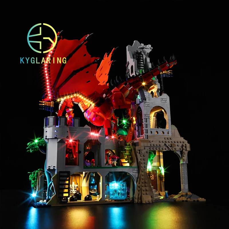 Kyglaring LED Lighting Set for 21348 Dungeons & Dragons: Red Dragon's Tale Blocks Building DIY Toy Light Kit(Not Included Model)