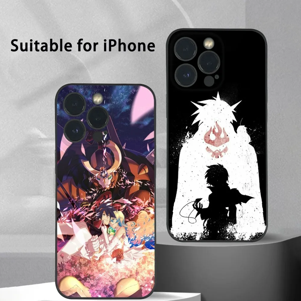 

G-Gurren Lagann Anime Phone Case For iPhone 16 15 14 13 Pro Max Plus Mini Frosted Soft Shell Funda