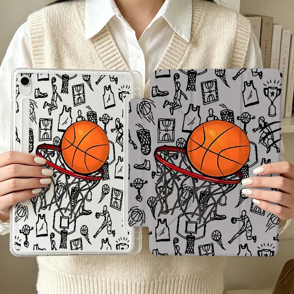 Basketball Hoop Pattern For Samsung Galaxy Tab S6 S7 S8 S9 S10 S11 A8 A9 A11 Lite FE Plus 3Y Tablet Case Soft