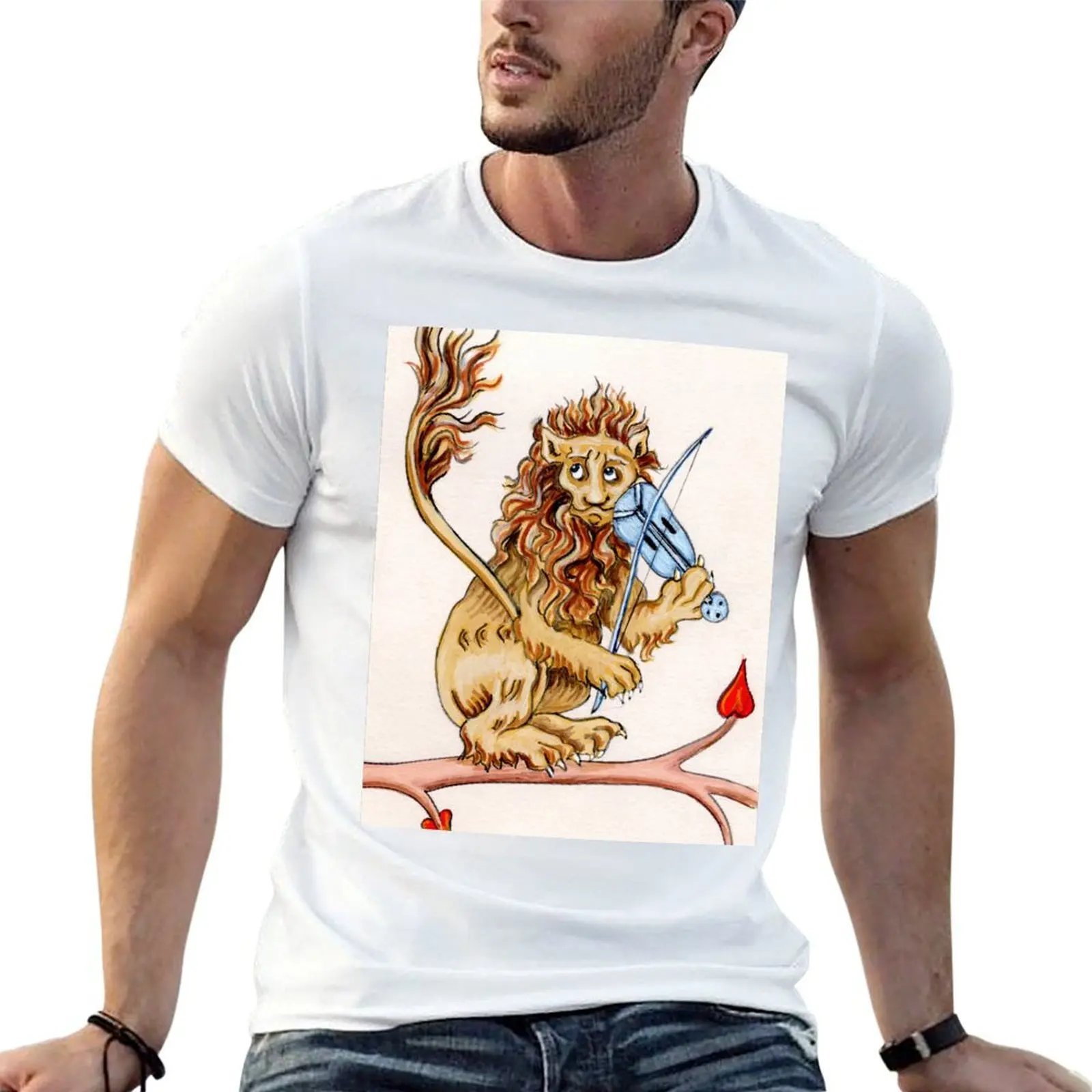 THE FIDDLING LION T-Shirt football t shirt luxury mens graphic t-shirts funny