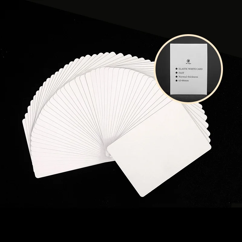 การ์ดมายากลสีขาว การ์ดเปล่าสำหรับการแสดงมายากล การ์ดโป๊กเกอร์บาง ขนาดมาตรฐาน การ์ดเล่นสีขาว สำหรับมายากล ตลก อุปกรณ์ประกอบฉากคุณภาพสูง