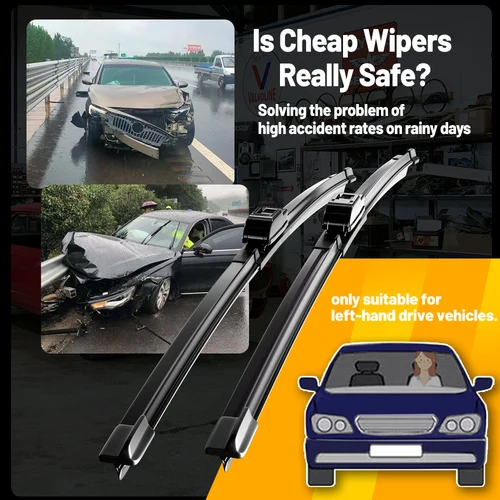 Imagen 2 del producto Limpiaparabrisas delanteros para Peugeot 308 T7 Hatchback 2007-2013 2008 2009 parabrisas ventana delantera 30 ""26"" Accesorios