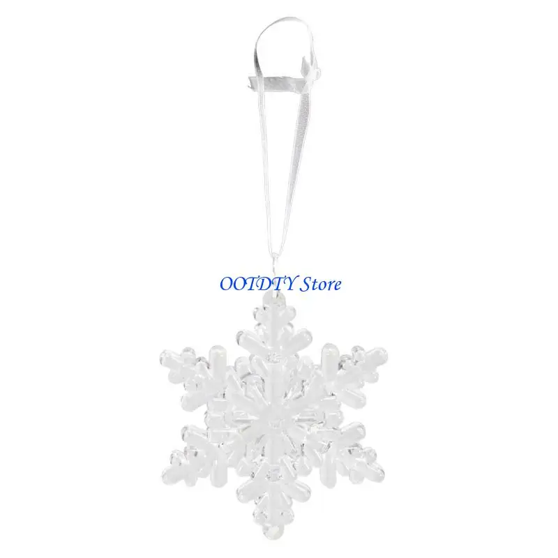 367A Unique Snowflake Pendants Christmas Tree Decor for Festive Party Decorations Shimmerings Winter Snowflake Pendants