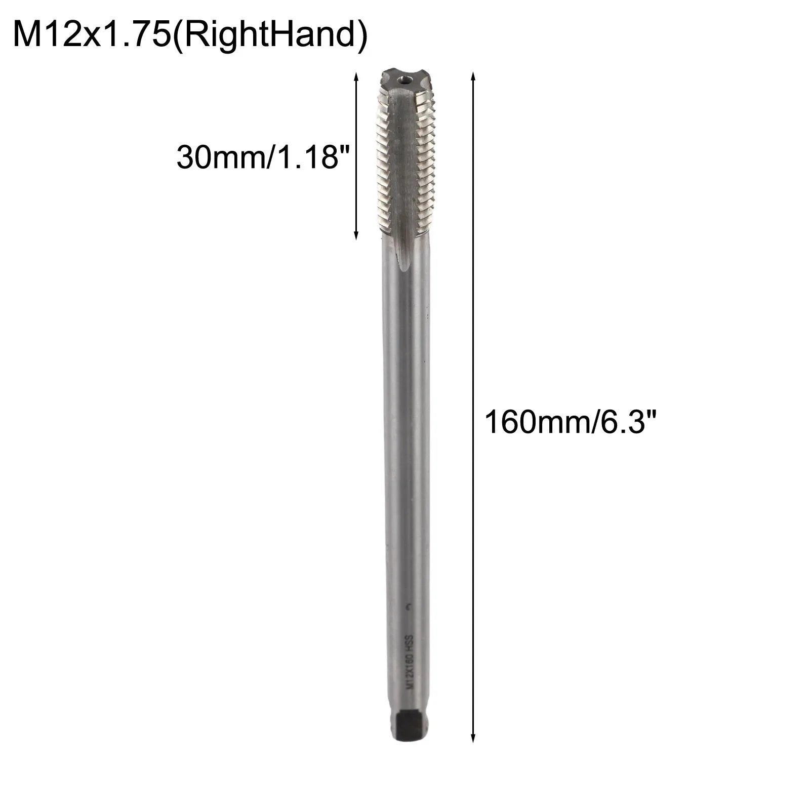 Metalworking for tap for x 1.75 Thread Size Featuring Straight for flute Design 160mm Length and Compatibility with Tapping