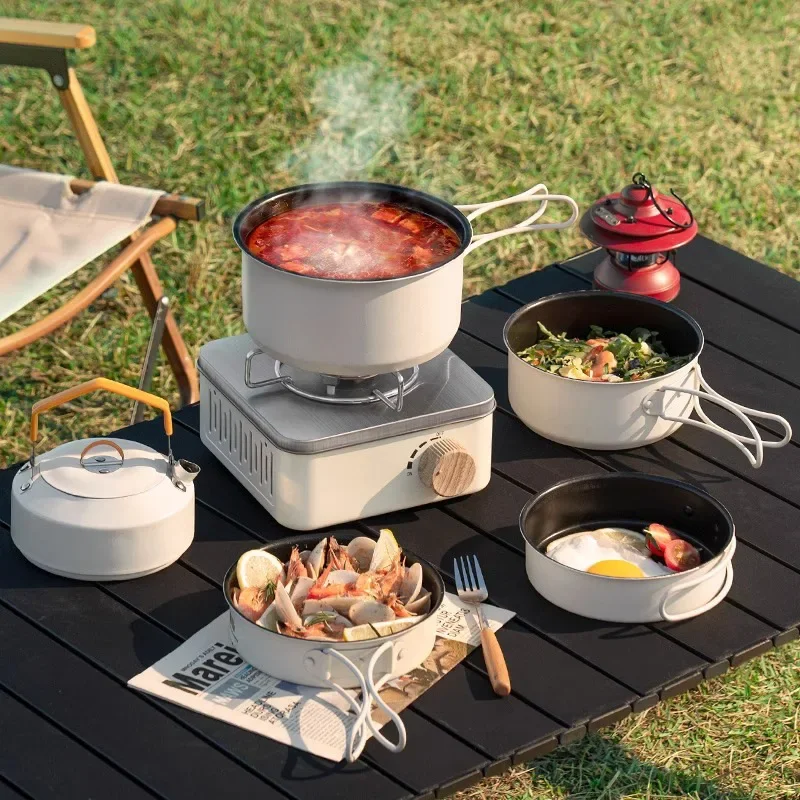 Outdoor Field Cassette  Cooker Gas Stove, Portable Card Magnetic Stove Camping