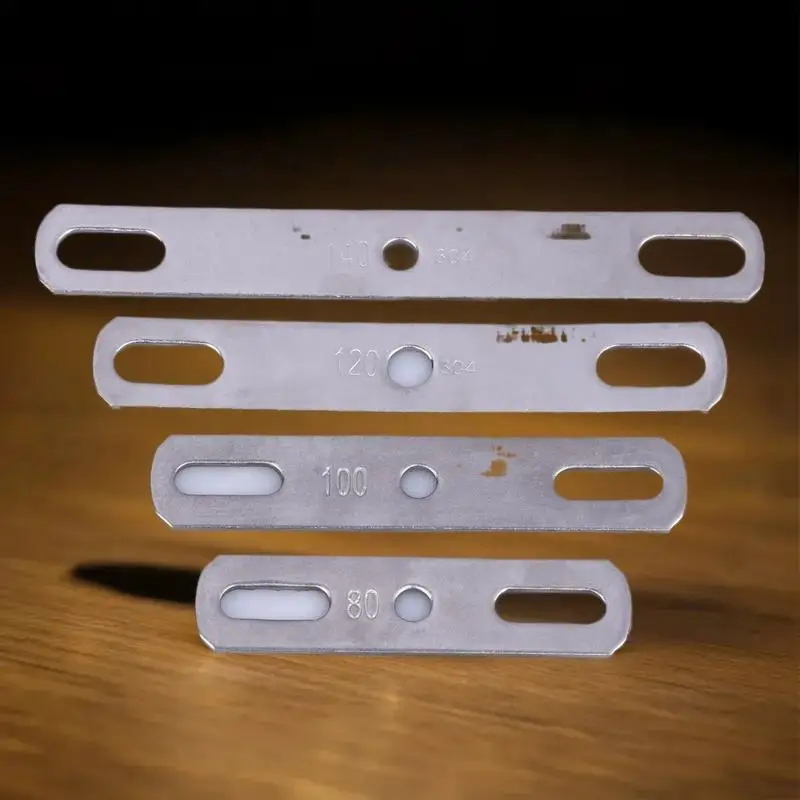 NEW 1Pcs Double Hole Metal Straight Plate 304 Stainless Steel Thickened Flat Gasket With Holes Blocking Plate Bolt Accessories