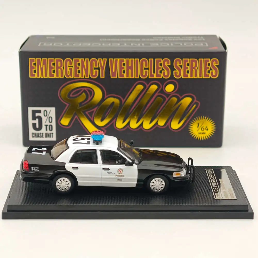 Rollin 1:64 CV NYPD/LAPD Victoria Crown Diecast Toys Car Models Miniature Hobby Collectible Gifts