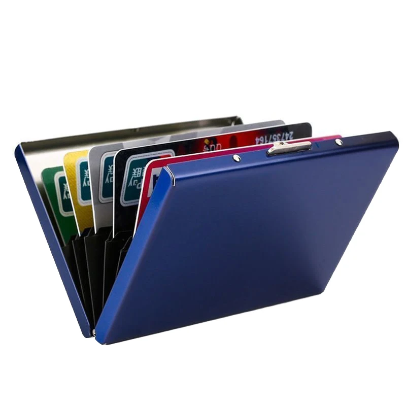 (YY) 1 قطعة 2025 جديد 6/10 فتحات بطاقة صندوق تخزين رخصة القيادة تخزين حامل بطاقة الفولاذ المقاوم للصدأ مكافحة سرقة البنك بطاقة الائتمان حقيبة #5