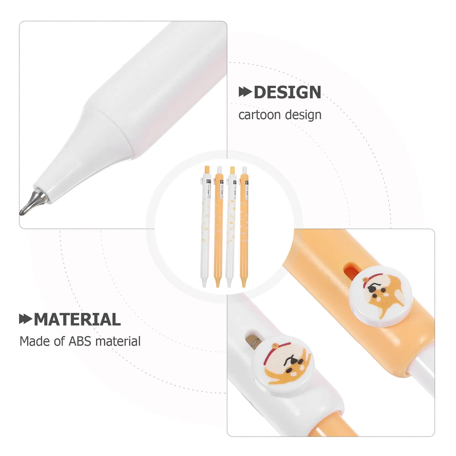 

4pcs Neutral Gel Smooth Writing Office Stationery Portable Light Simple Ink For Journaling School Gifts Lovely
