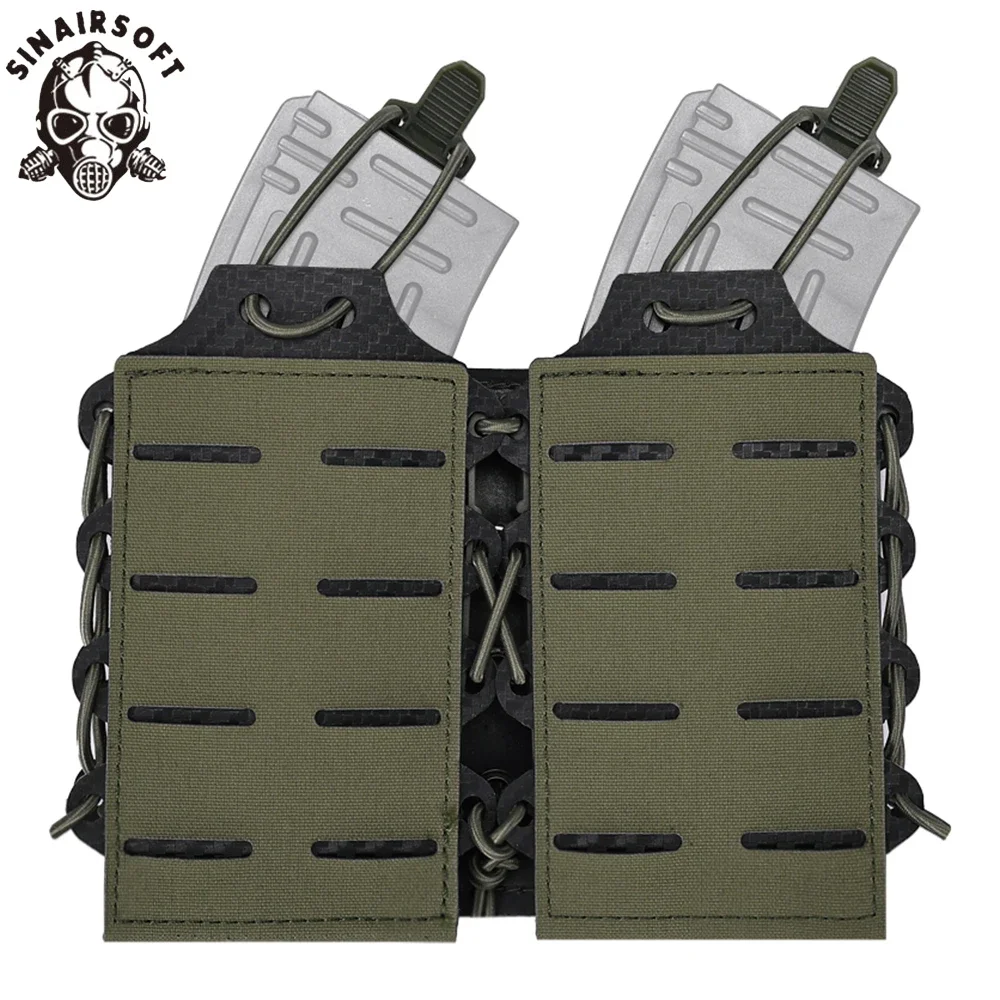 

SINAIRSOFT Tactical 5.56 7.62mm Single Layer Double Magazine Molle Pouch for AK M4 M14 M16 AR15 G36 Hunting Airsoft Holster Mag