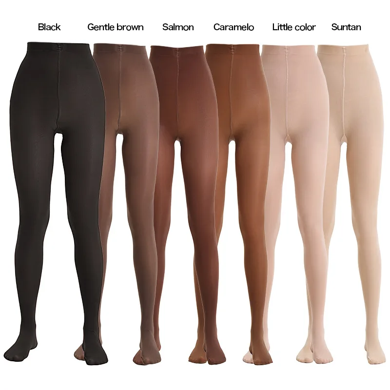 40D Semi-Sheer Women's High Stretch Tights Brown Series Stockings for Spring Summer Suitable for Women Waist Girth 54-94 Cm
