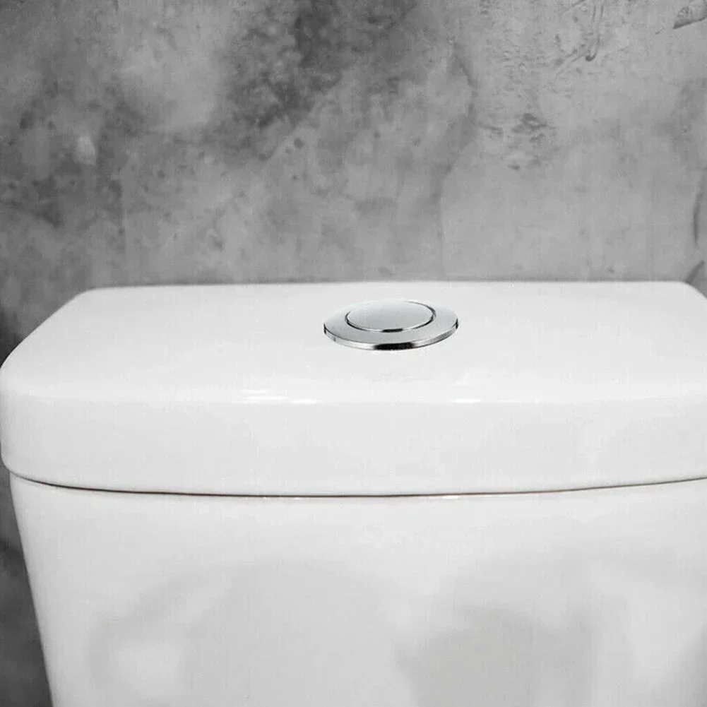 

Bathroom Toilet Tank Button Single Flush Round Shape Toilet Push Button Water Saving Tank Push Switch Bathroom Accessories