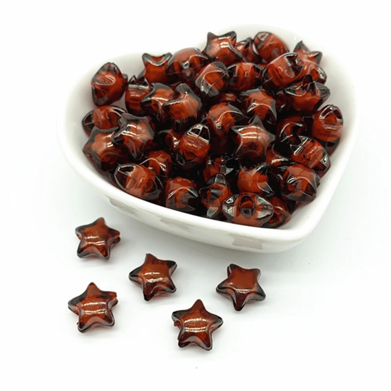 30pcs 7x12mm Star Beads Acrylic  for Jewelry Making Necklaces Earrings Bracelets Handmade Diy
