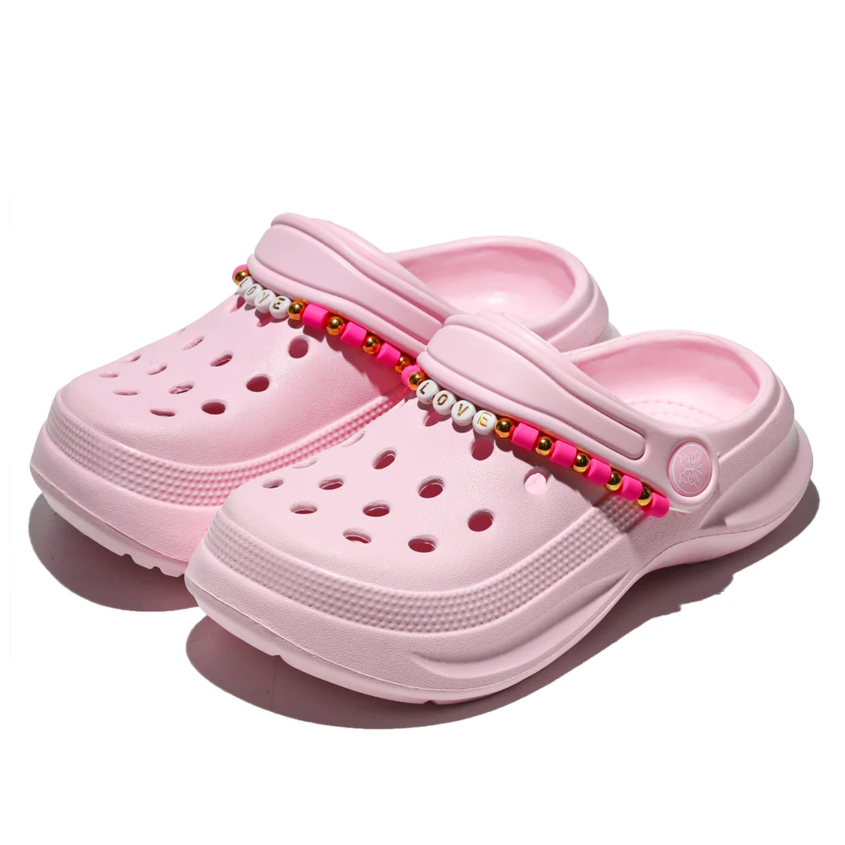 Kids Slip-On Clogs and Mules - Breathable, Waterproof, EVA Garden Shoes with Decorative Chain for Beach and Everyday Wear 168