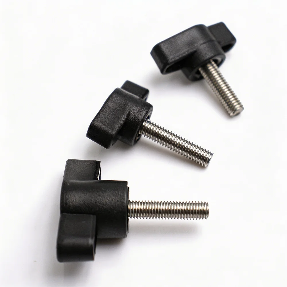 304 Stainless Steel #27 #36 Slotted Hand Tightening Screw Bakelite T-handle Screws Rubber Knob Z-type Hand Bolt M4-m8