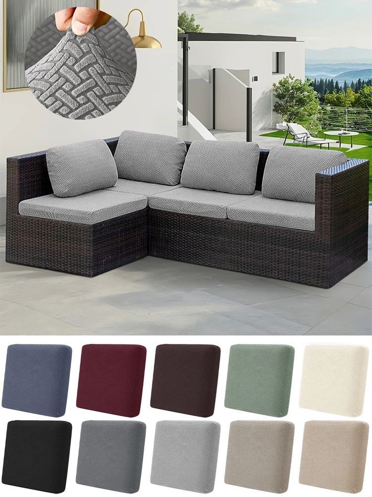 Outdoor Stretch Patio Sofa Kussenhoezen Protector Stretch Afneembare Bank Hoes voor Slaapkamer Kantoor Woonkamer Thuis - afbeelding 2