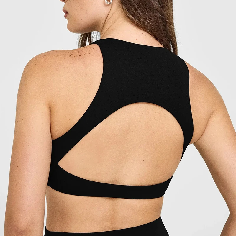 Women Sports Bra Shockproof Gathered Push Up Yoga Bra Fitness Underwear Gym Crop Top Fitness Tank Top  Workout Running Yoga Top