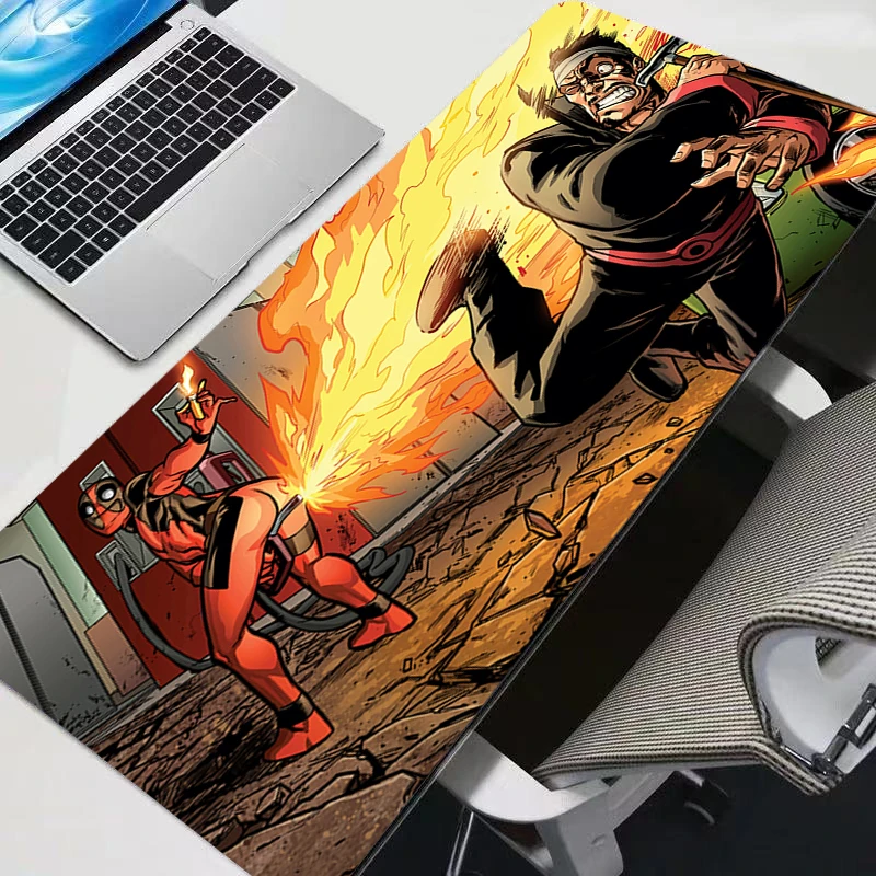 

Mouse Pad Laptop Gaming Extended Desk Mat Retro Comics D-deadpool Mousepad Anime Office Computer Carpet Gamer Soft Keyboard Pad