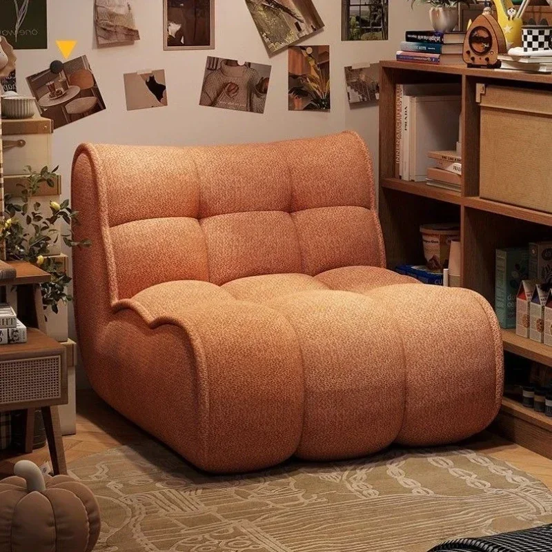 Single reading sofa retro adult lazy chair new balcony leisure sofa pedal combination