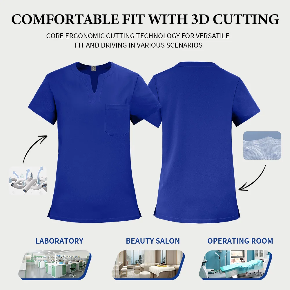 Niaahinn Spa Uniform Odzież robocza dla personelu medycznego, pielęgniarek, wielokolorowa odzież robocza dla aptekarzy, odzież robocza dla lekarzy weterynarii, uniformy medyczne dla kobiet