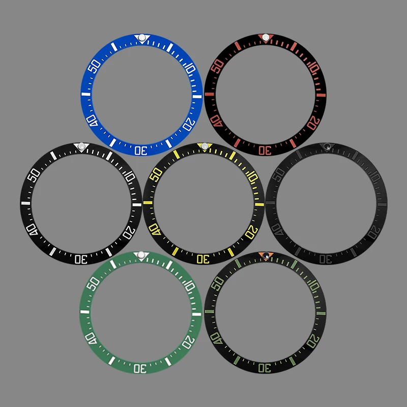 

38mmx30.7mm Beveled Ceramics Bezel Insert Fits SUB GMT SKX007 SKX009 Watch Case NH35 NH36 Movement Watch Bezel Rings Refit Parts