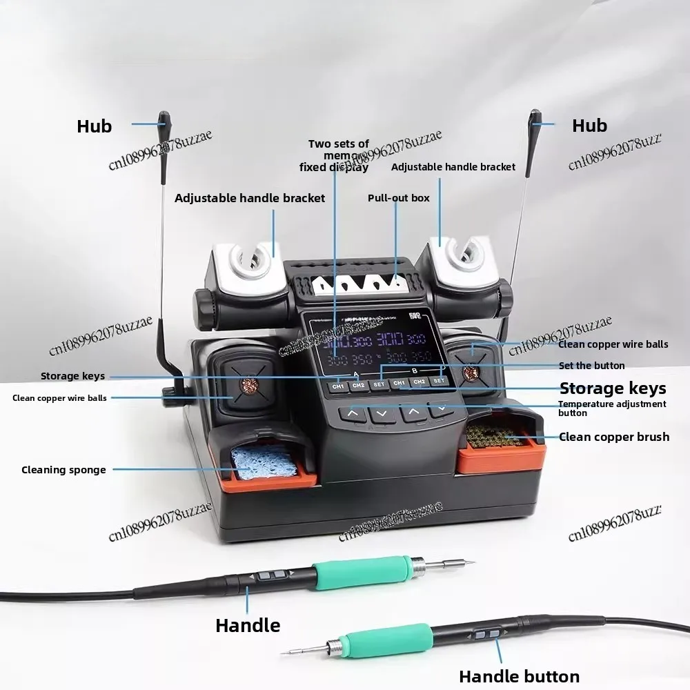 A902PRO محطة لحام مزدوجة المحطة 350 واط محطة لحام عالية الطاقة متوافقة مع C210 C245 C115 #2