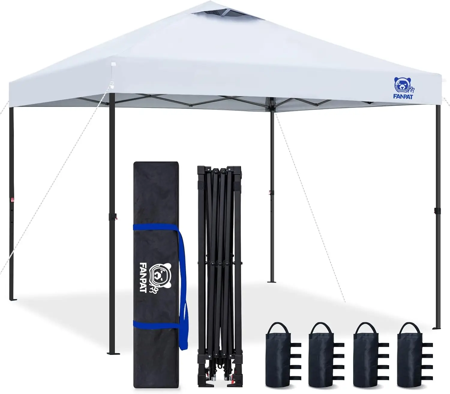 

10x10 Pop Up Canopy Tent, 300D Silver-Coating Top, Easy One-Person Setup with Carry Bag
