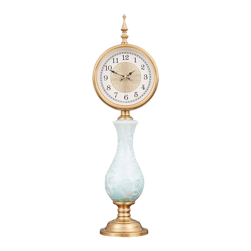 

New Chinese European style personalized light luxury desk clock bedside table desktop clock home creative ornament retro silent