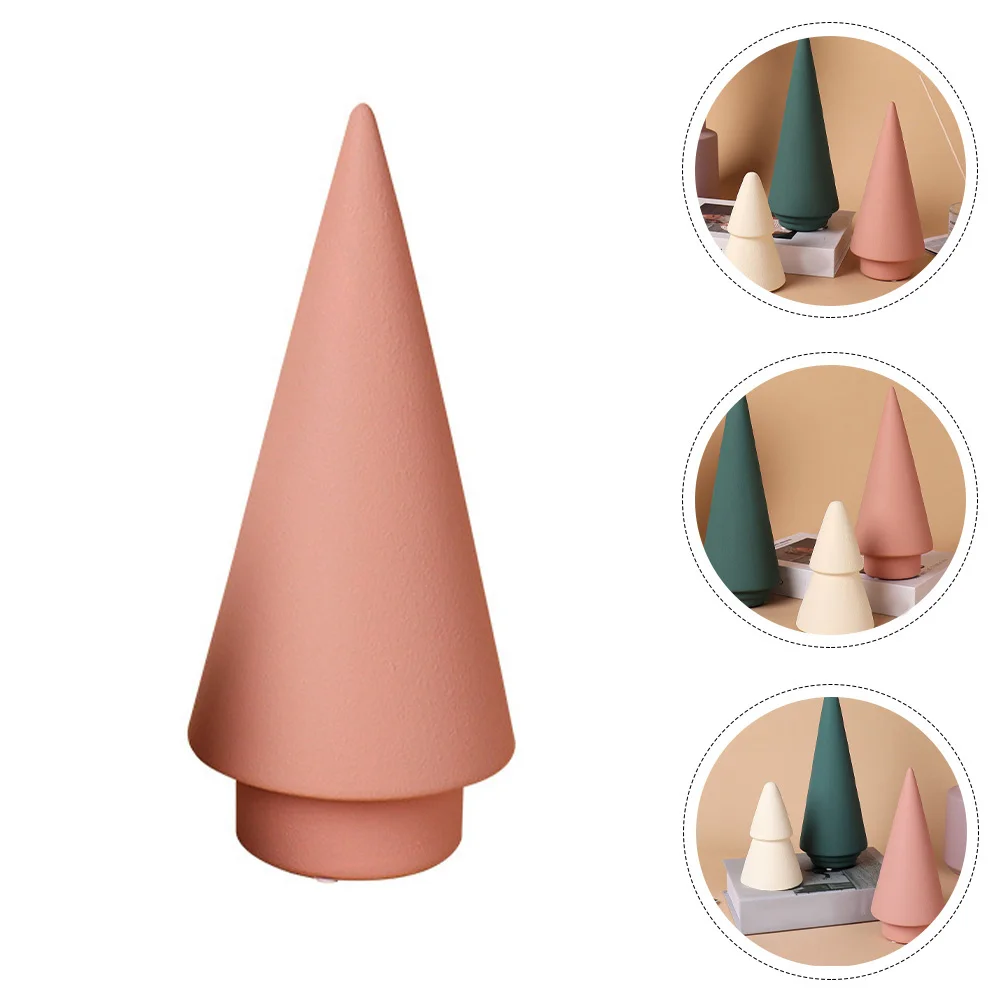 

Ceramic Xmas Tree Adorn Pink Table Ornaments Non-Fading Long-Lasting Home Decor Chic Design Ceramic Christmas Tree