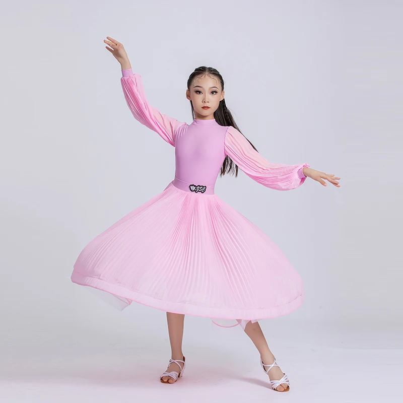 Nouveaux costumes de spectacle de danse moderne pour filles, costumes de spectacle de grande pose de danse de salon et jupes de danse modernes pour enfants