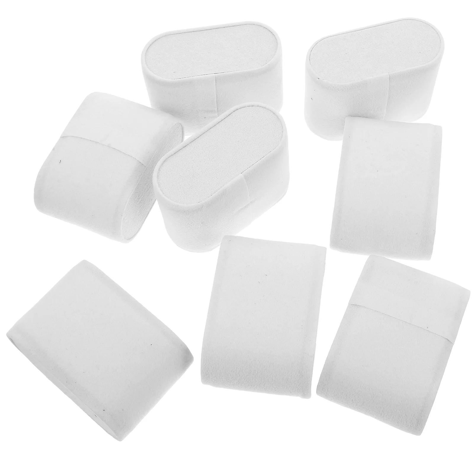 

8pcs Watch Pillows Rectangular Small White Sponge Jewelry Display ganizer Comfortable Support Bracelet Storage