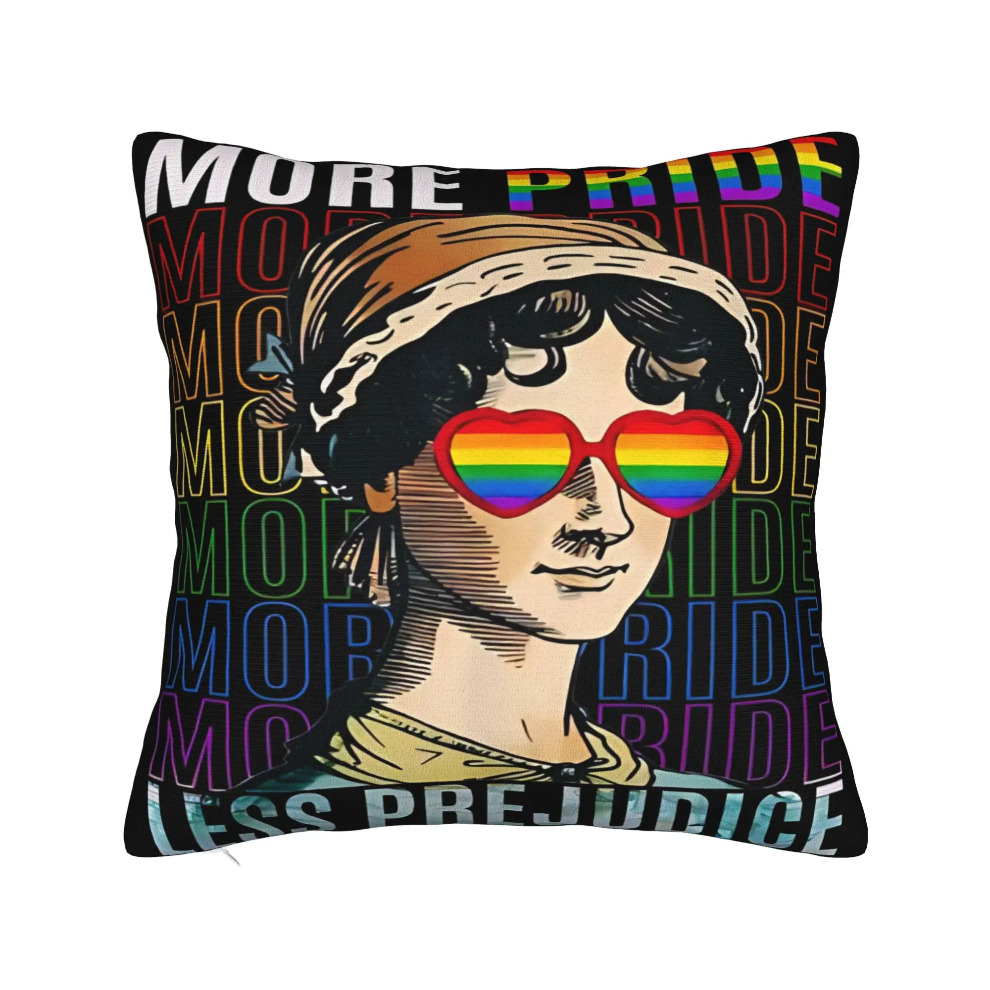 More Pride Less Prejudice  Pillowcase Merchandise Printing Cushion Cover Decoration  Pillow Case Cover Home Multi Size
