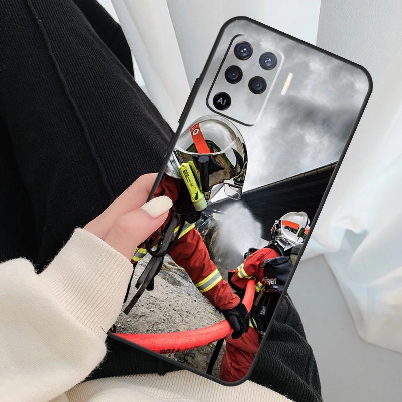 Firefighter Heroes Fireman Phone Case For OPPO A5 A9 2020 A31 A53 A53S A1K A15 A16 A52 A72 A83 A91 A93 A54 A74 A94