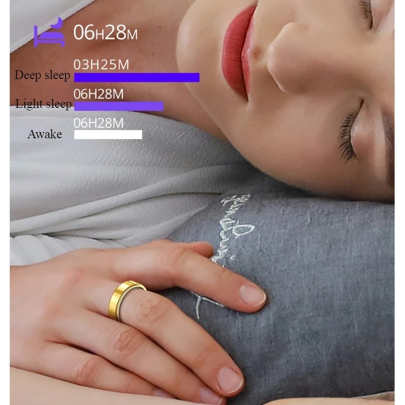 Wide 6.5mm Smart Rings Stainless Steel Heart Rate Blood Oxygen Exercise Sleep Monitoring TikTok Multifunctional Ring Jewelry