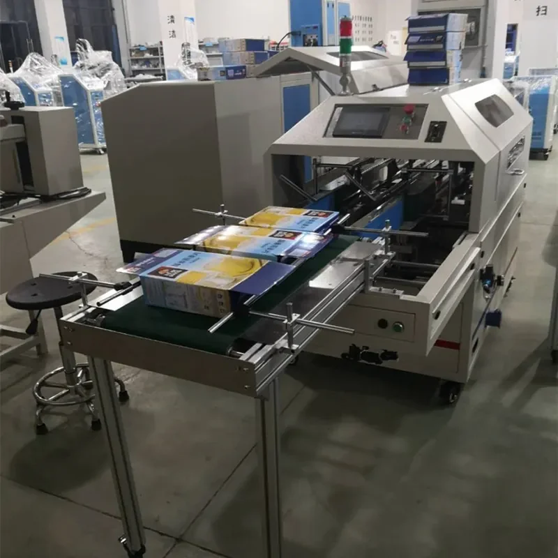 Manufacturer Supply Automatic Hot Melt Adhesive Box Sealing Machine for Pharmaceutical & Sanitary Napkin Packaging