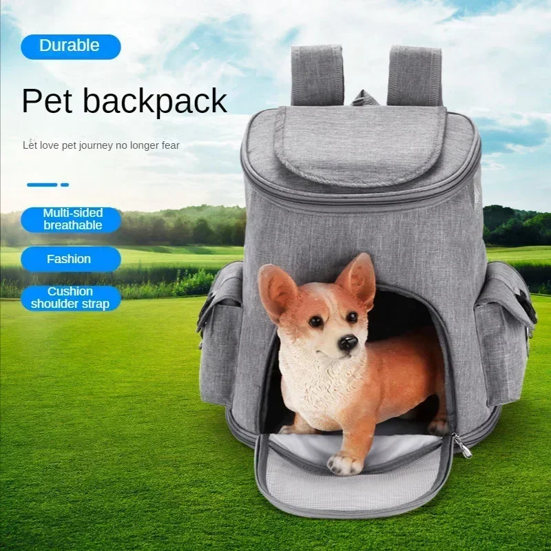 Outdoor Pet Travel Doppel rucksack faltbare Katzen-und Hunde box liefert Reise mode mit Front tasche