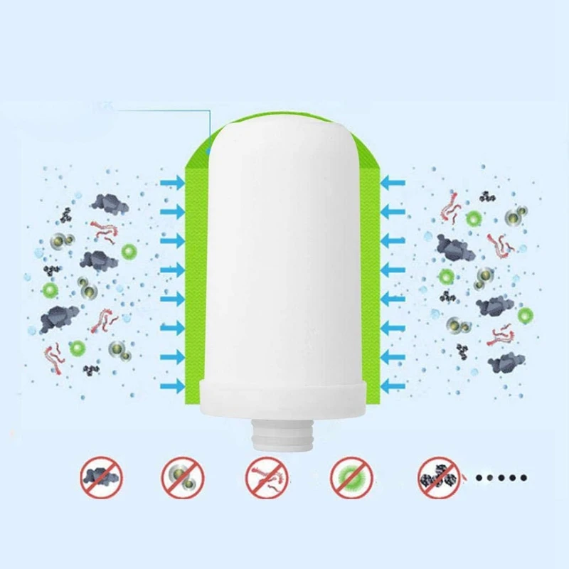 2PCS Ceramic Filter Water Tap Filtration Tap Water Filter Cartridge Replacement Kitchen Faucet Purifier For Home