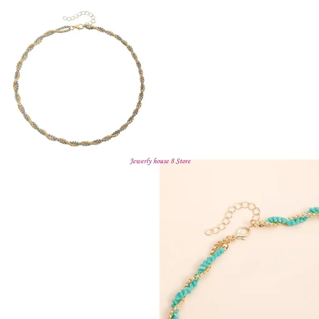 

Alloy Crystal Necklace Adjustable Design For Everyday Party Wear