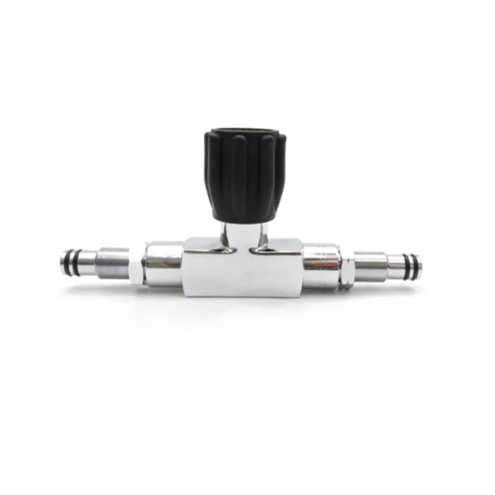 Dual Tank Scuba Diving Valve Copper Chrome Plated 3500 PSI DIN and For YOKE Compatible for Regulator Connection