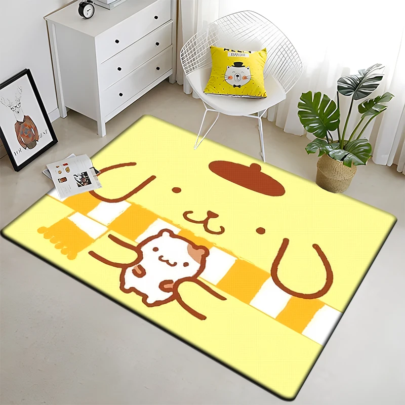 PompomPurin Sanrio Carpet,decoration Living room Bedroom floor mat Kitchen mat Bedroom Mat,bedroom decor birthday gift anime rug