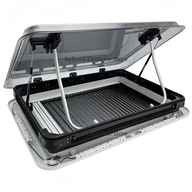 700*500 Travel Vehicle Roof Skylight With Insect‑proof Net And Sun Shade Shelter Accessory