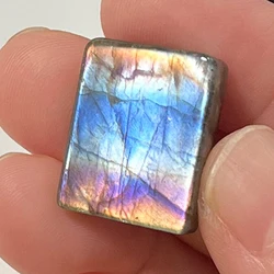 Natural Stone Irregular Shape Green Purple Red Labradorite Loose Beads 1Pcs